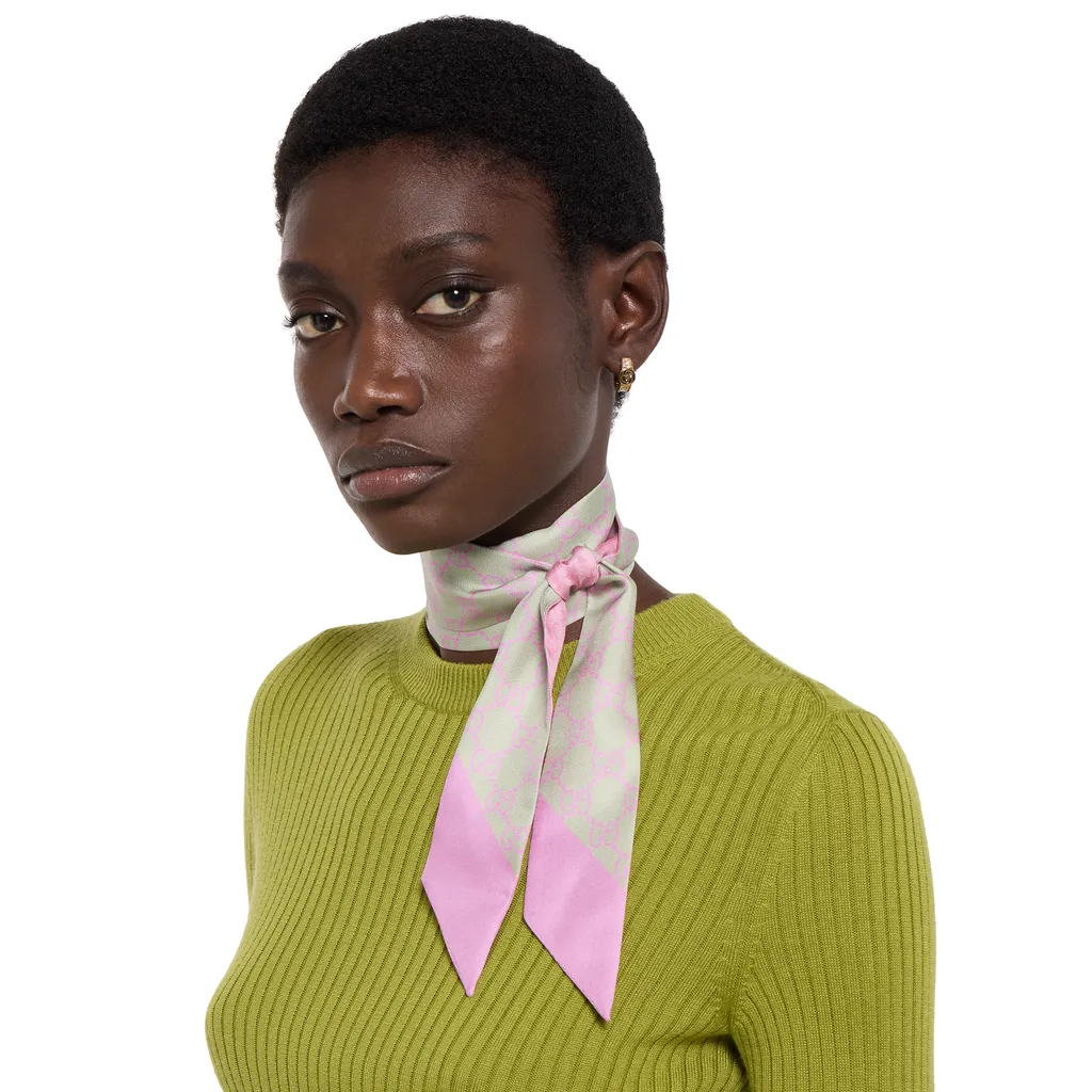 Gg Silk Twill Ribbon