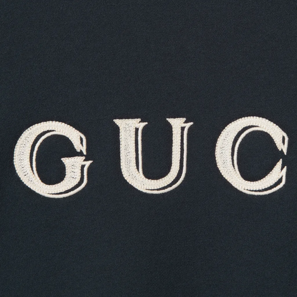 Cotton Jersey Sweatshirt With Embroidery
