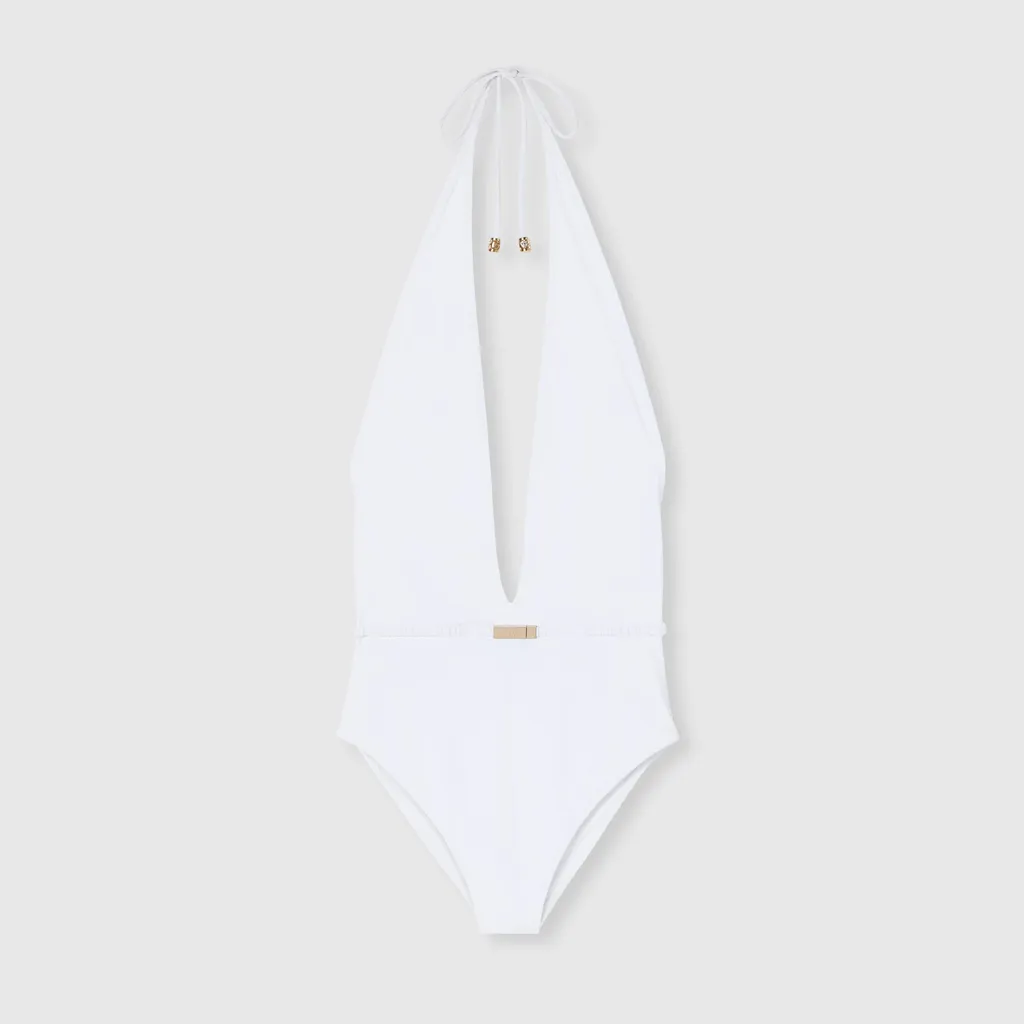 Jersey Bodysuit With Metal Tag