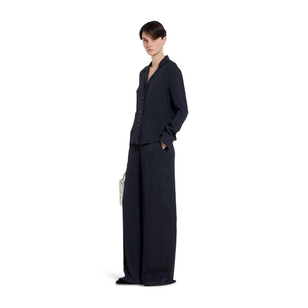 Silk Jacquard Trousers