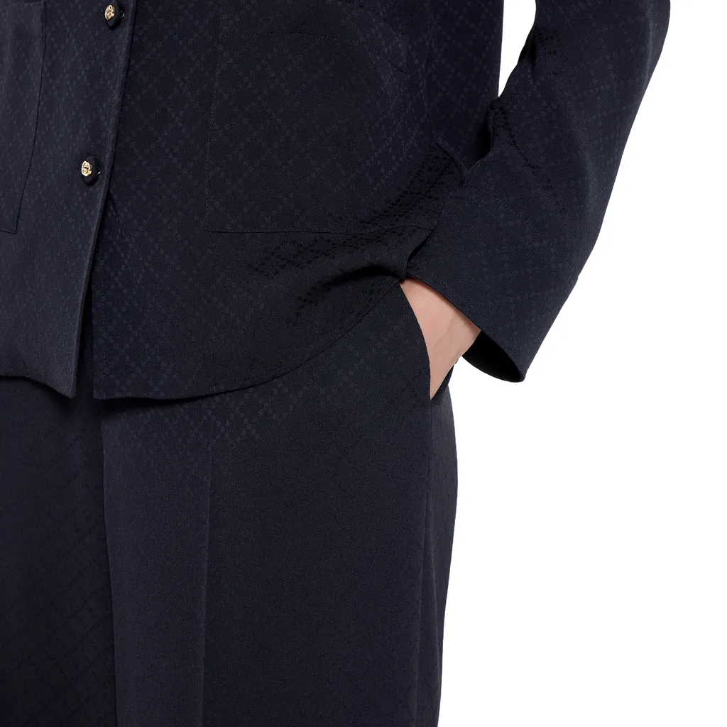 Silk Jacquard Trousers