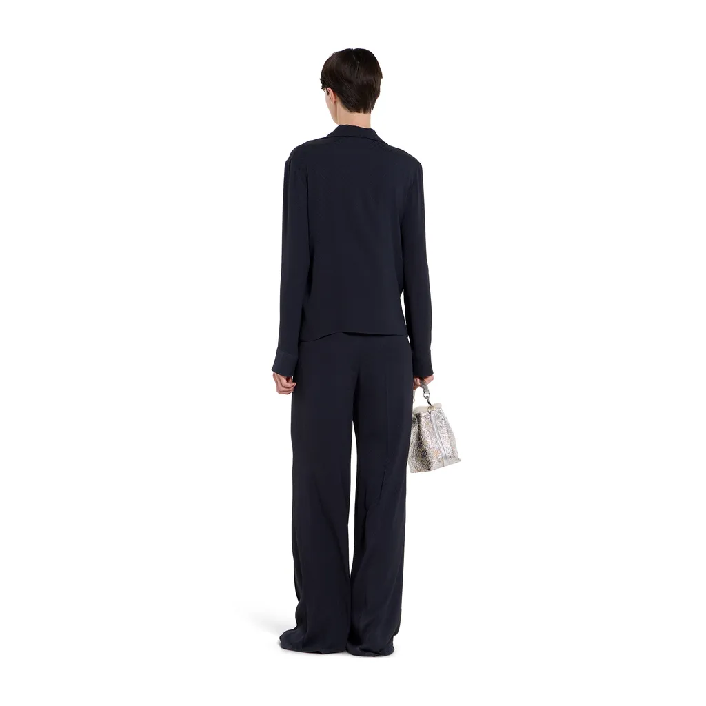 Silk Jacquard Trousers