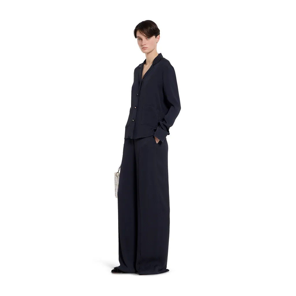 Silk Jacquard Trousers