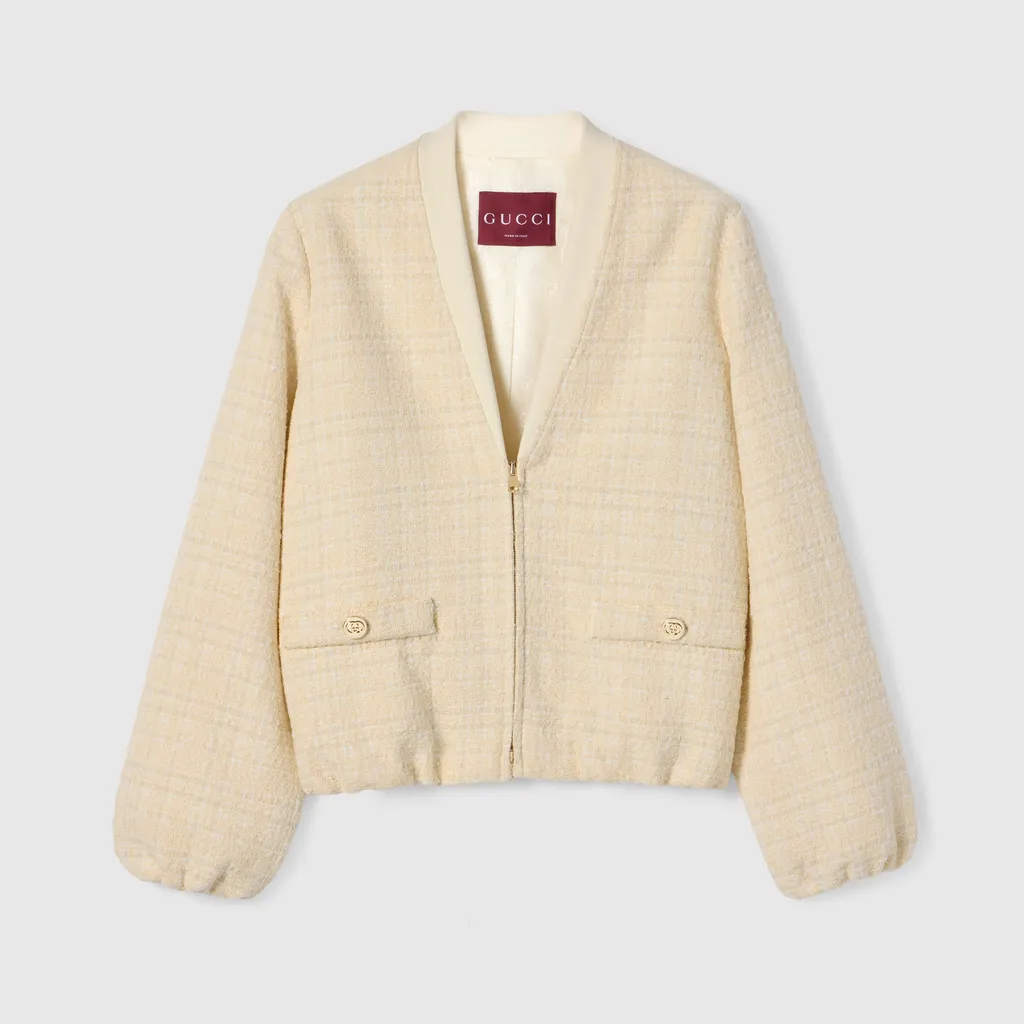 Check Cotton Tweed Jacket