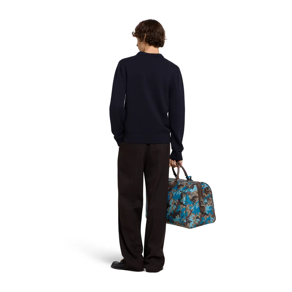 Knit Cotton Wool Jumper With Intarsia