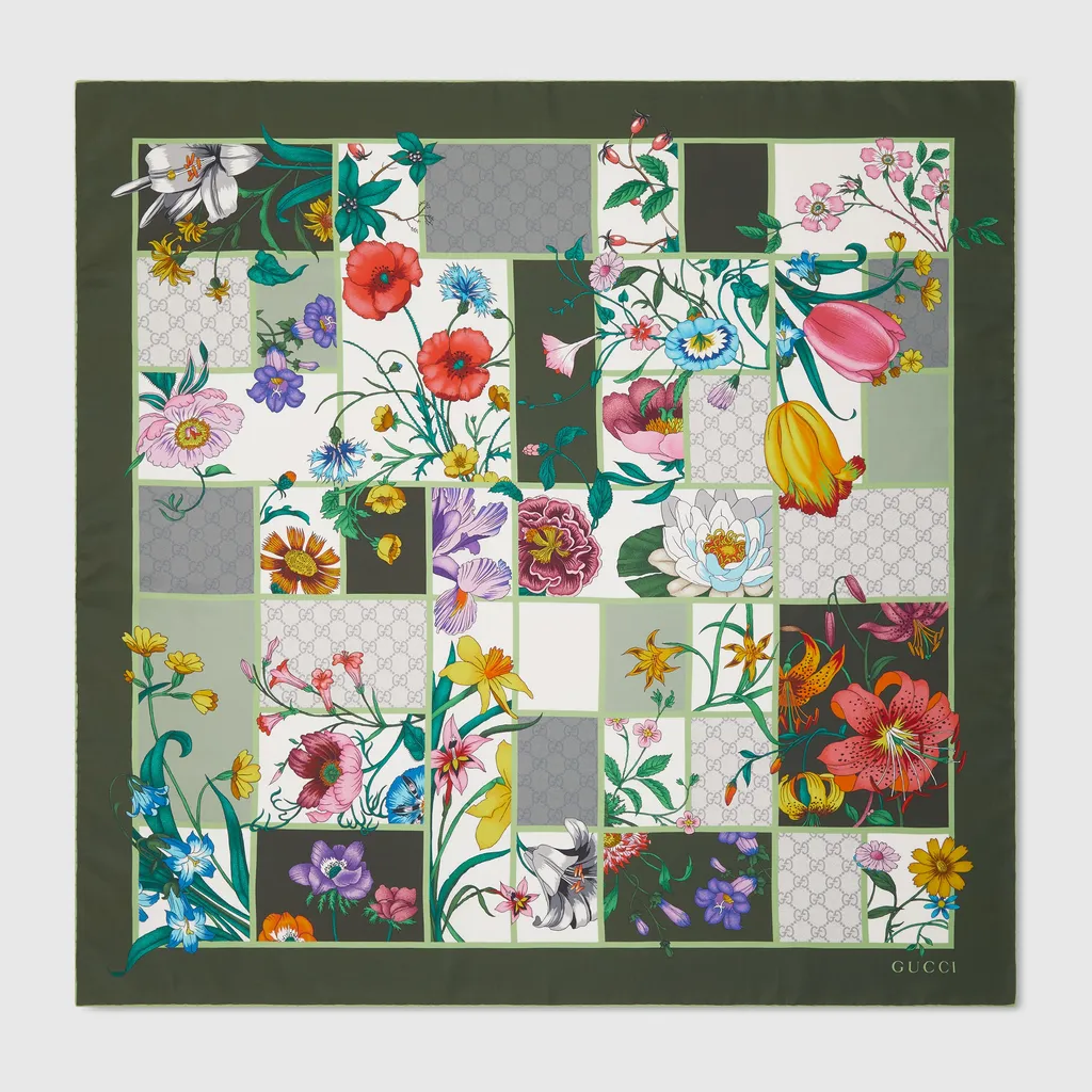 Printed Silk Twill Carré