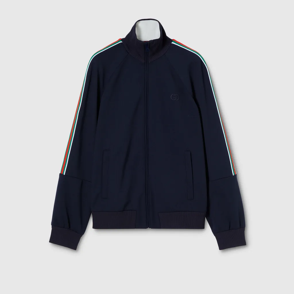 Technical Jersey Zip Jacket With Web
