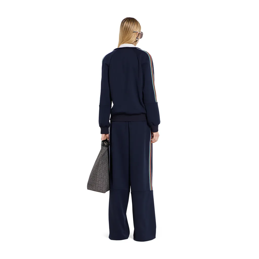 Technical Jersey Zip Jacket With Web