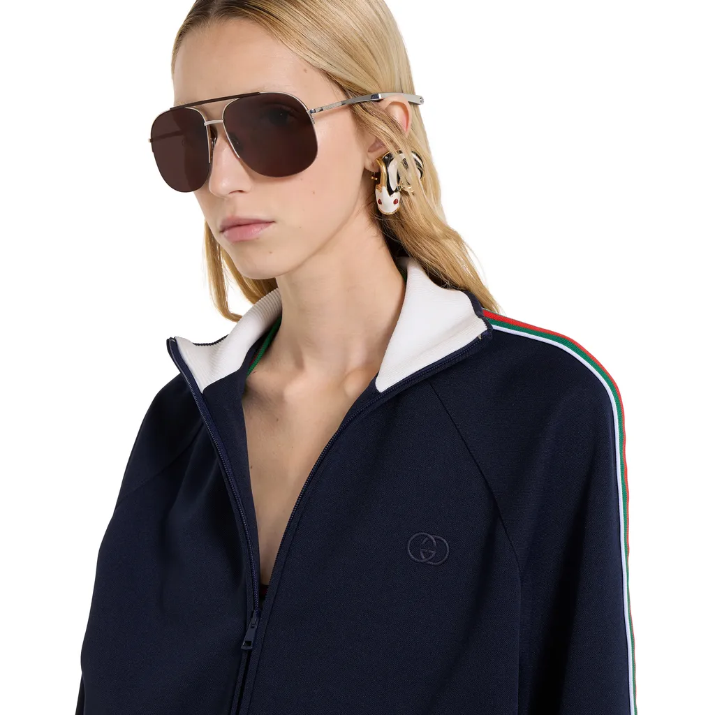 Technical Jersey Zip Jacket With Web