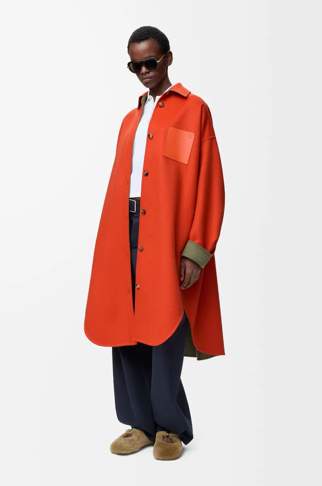 Coat In Wool And Cashmere