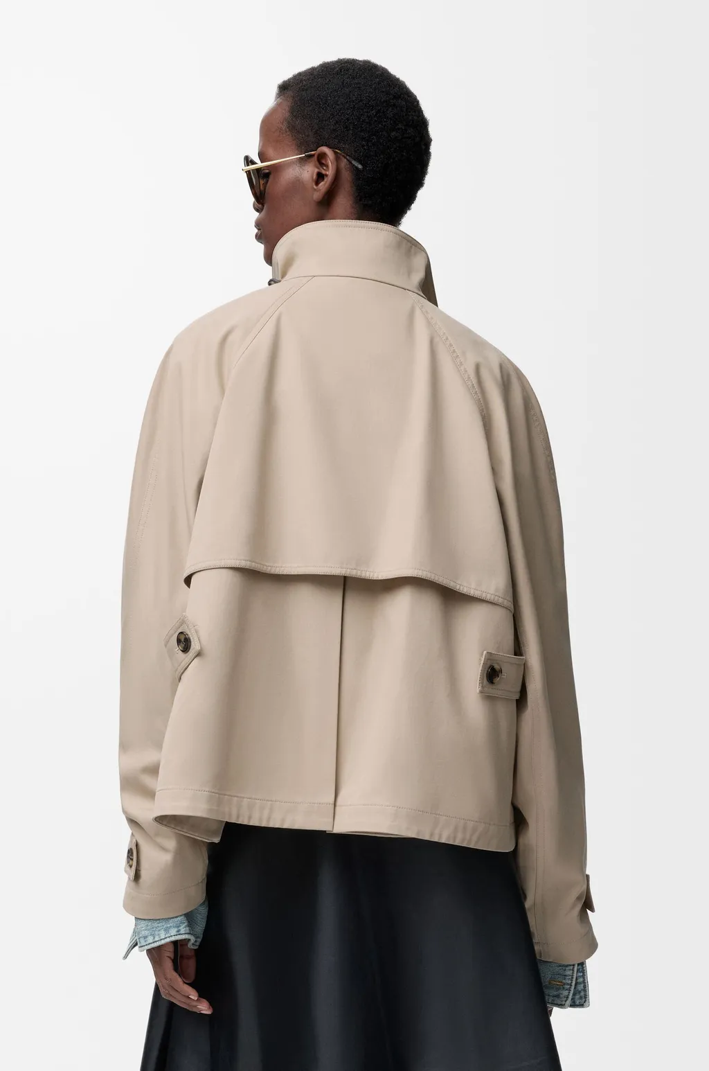 Short Parka In Cotton And Silk