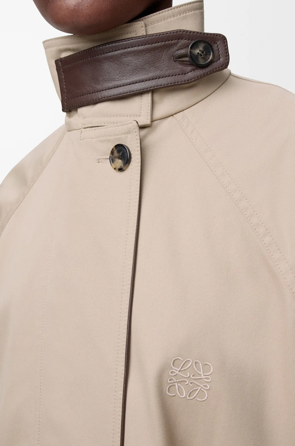 Short Parka In Cotton And Silk