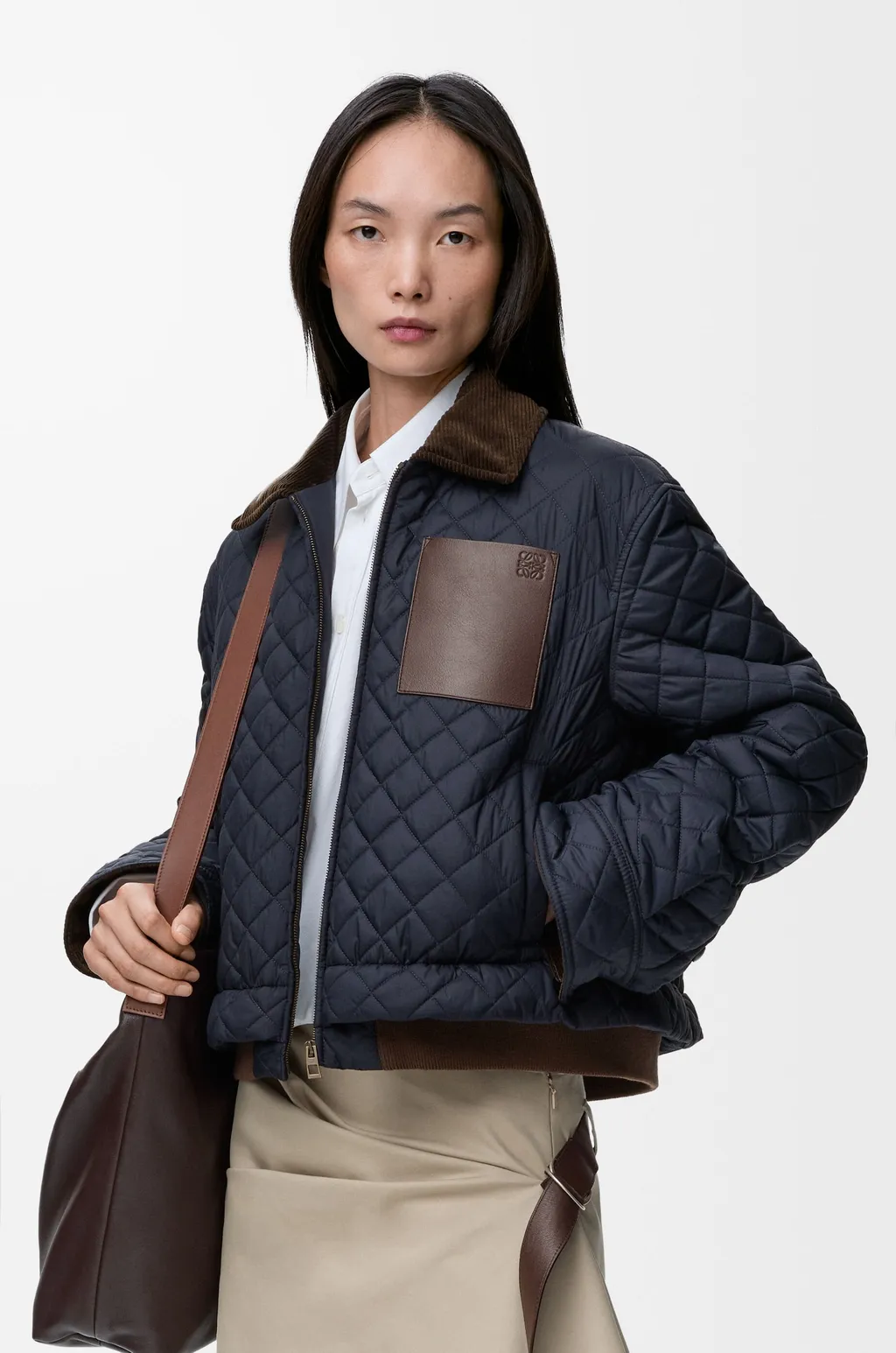 Short Jacket In Technical Fabric