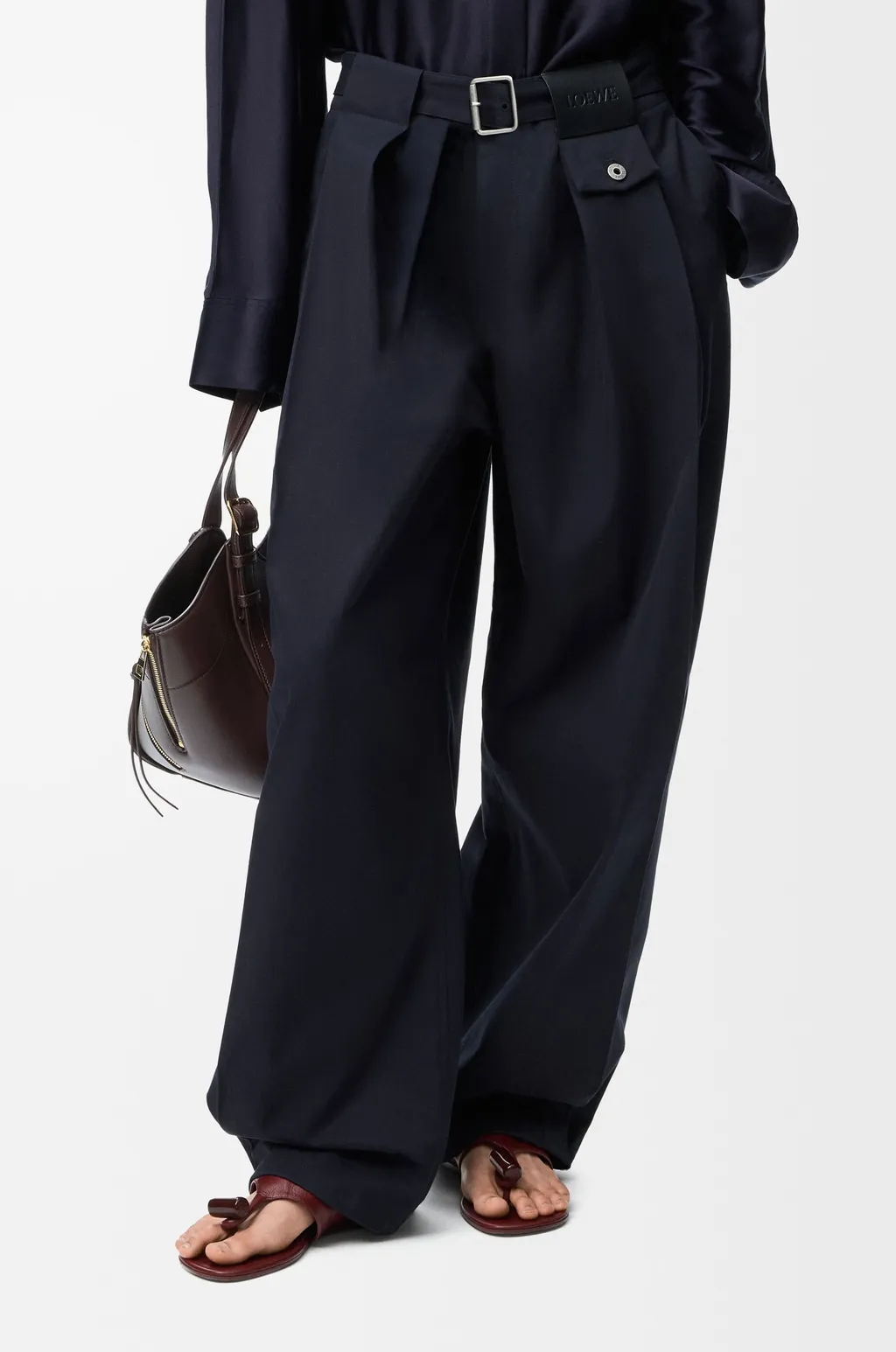 Trousers In Cotton And Silk