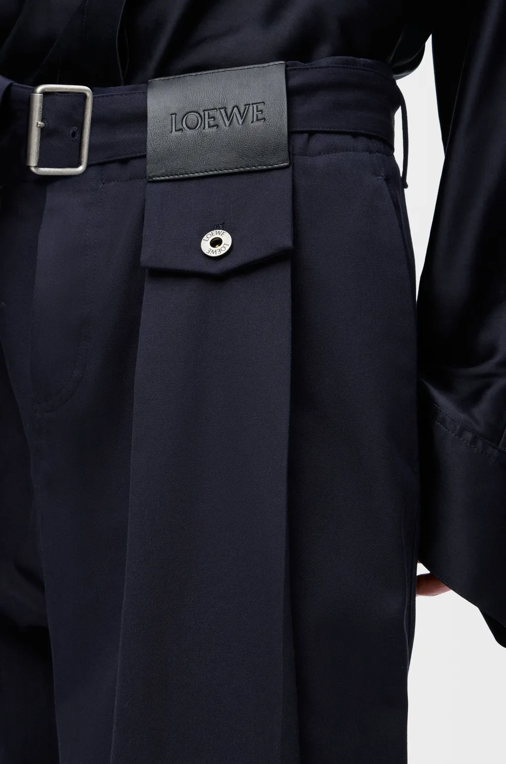 Trousers In Cotton And Silk