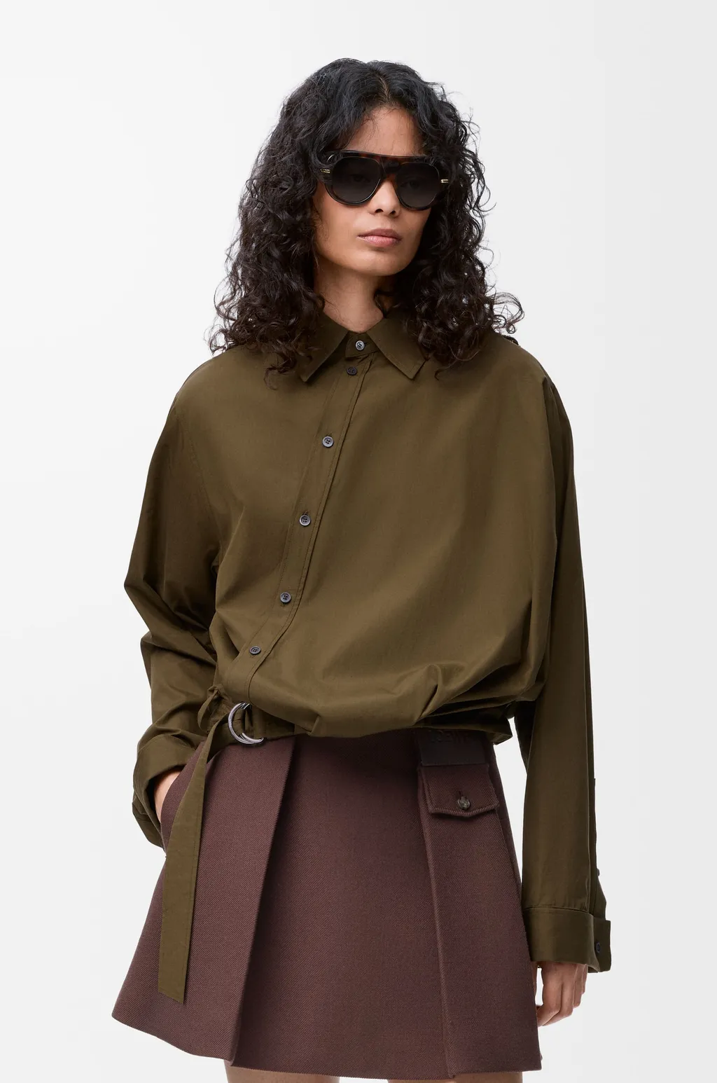 Draped Shirt In Cotton