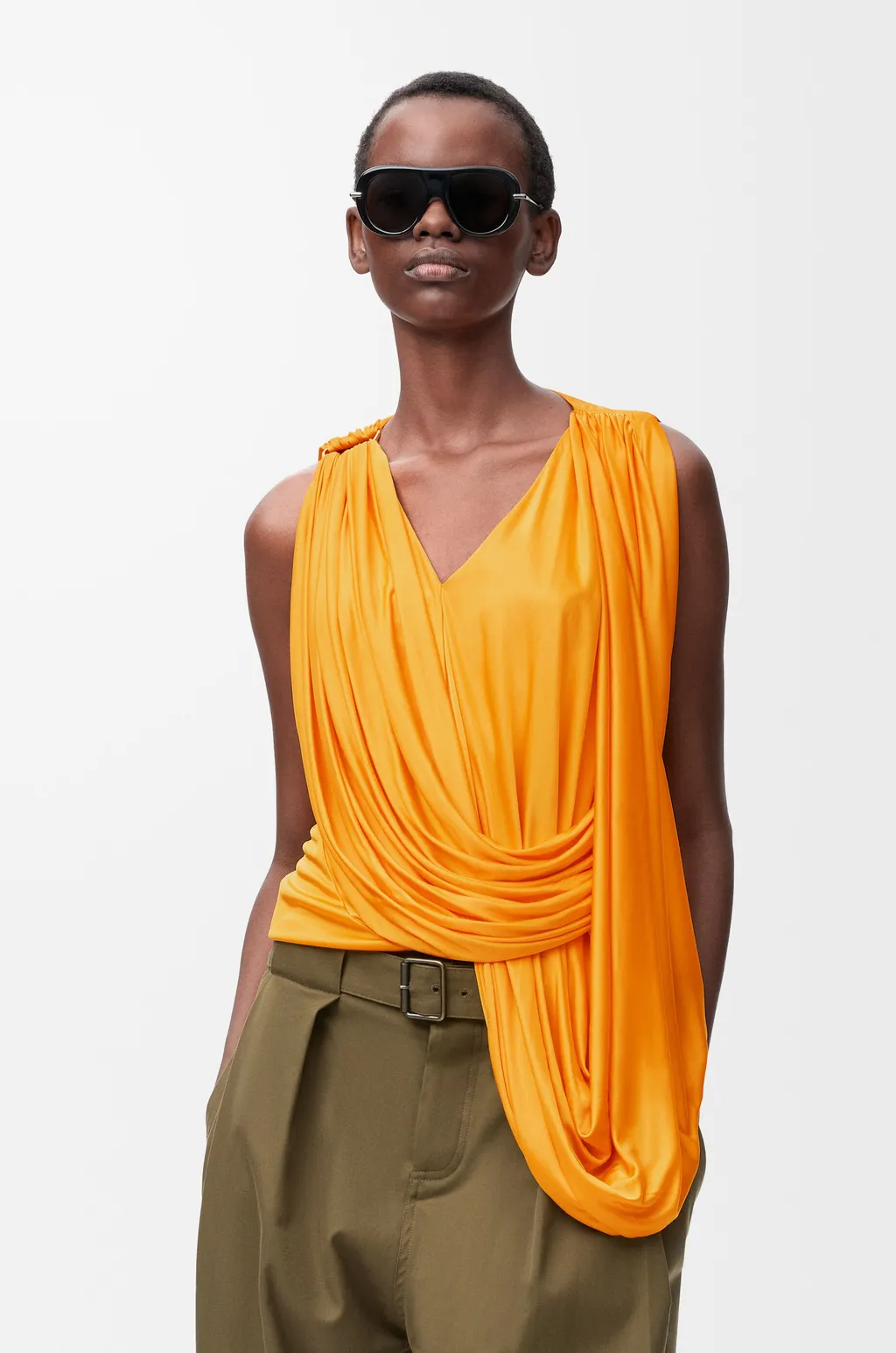 Draped Top In Viscose
