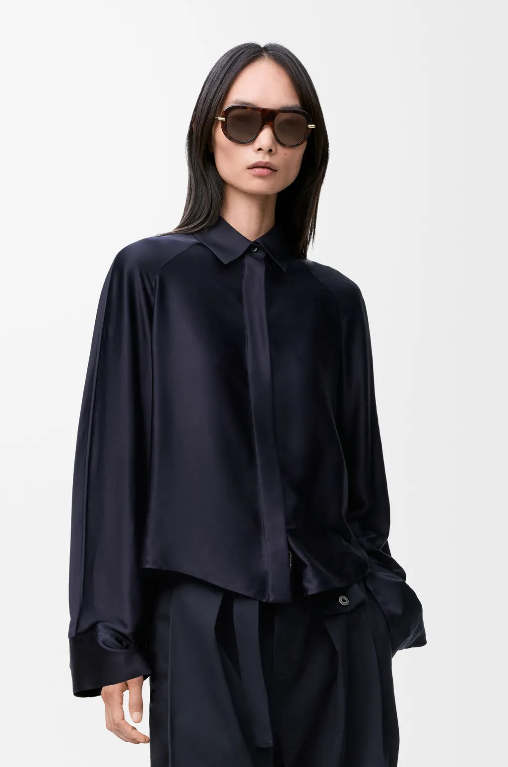 Cape Shirt In Viscose