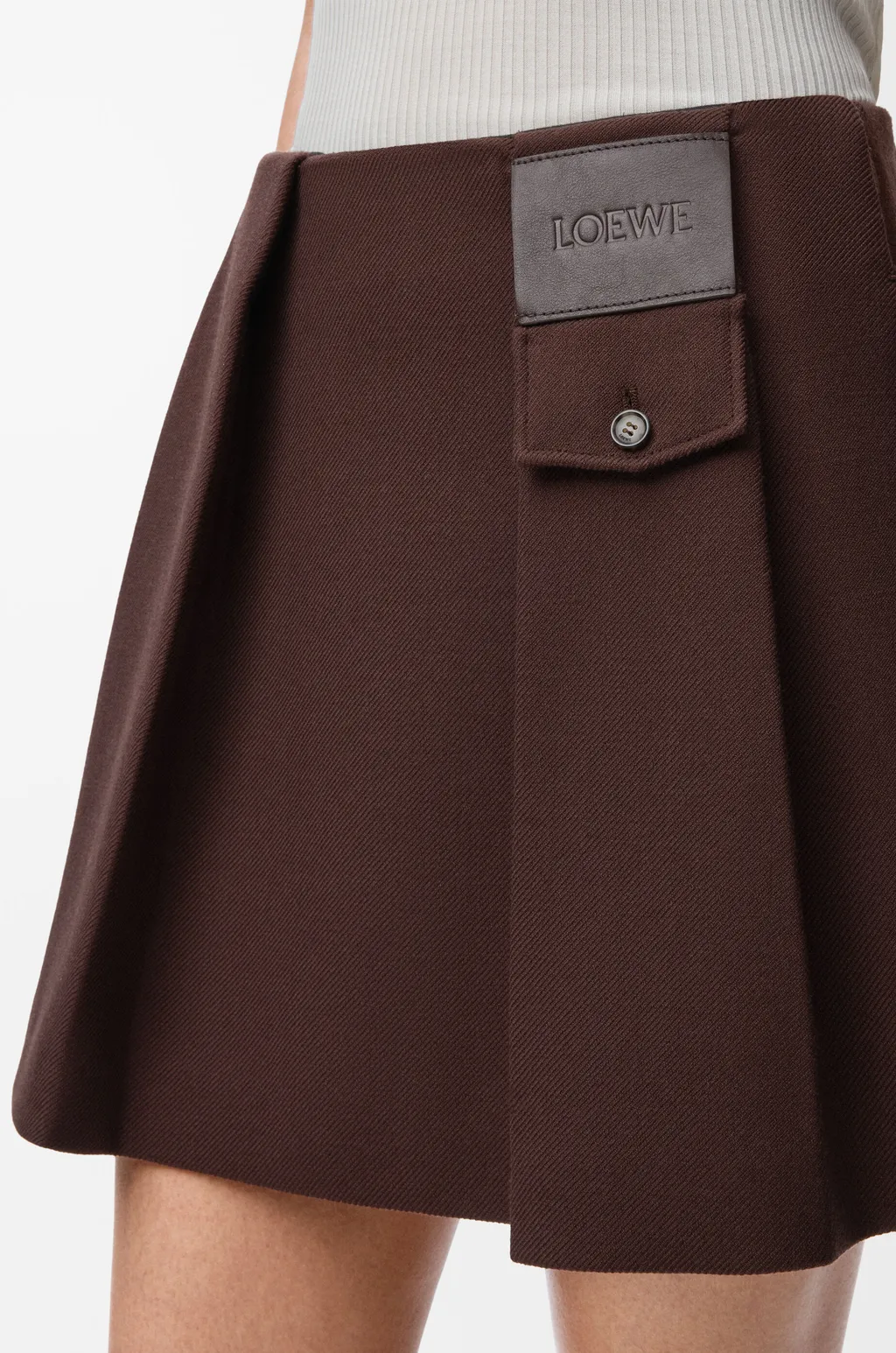 Mini Skirt In Wool