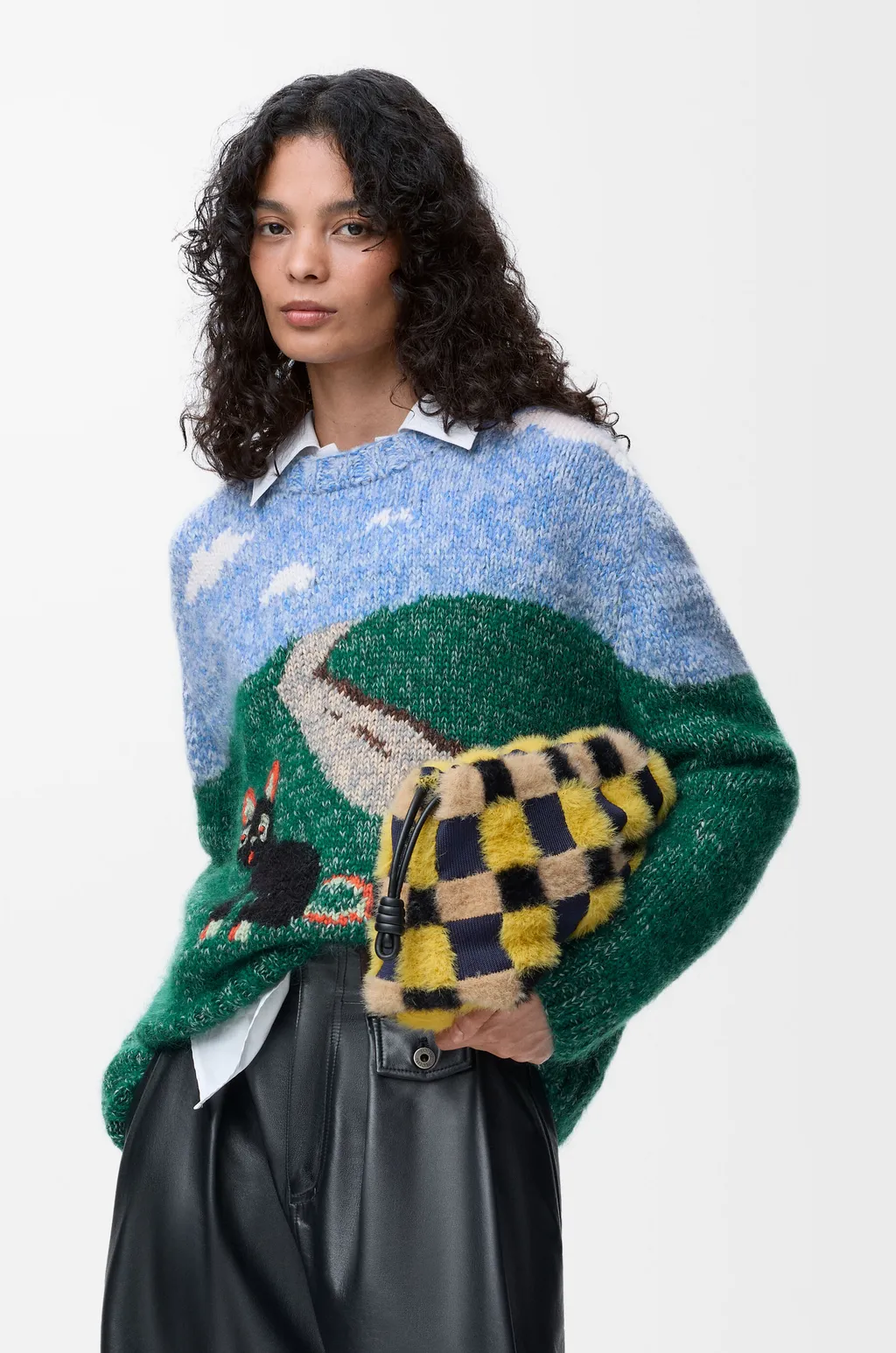 Sweater In Wool And Mohair