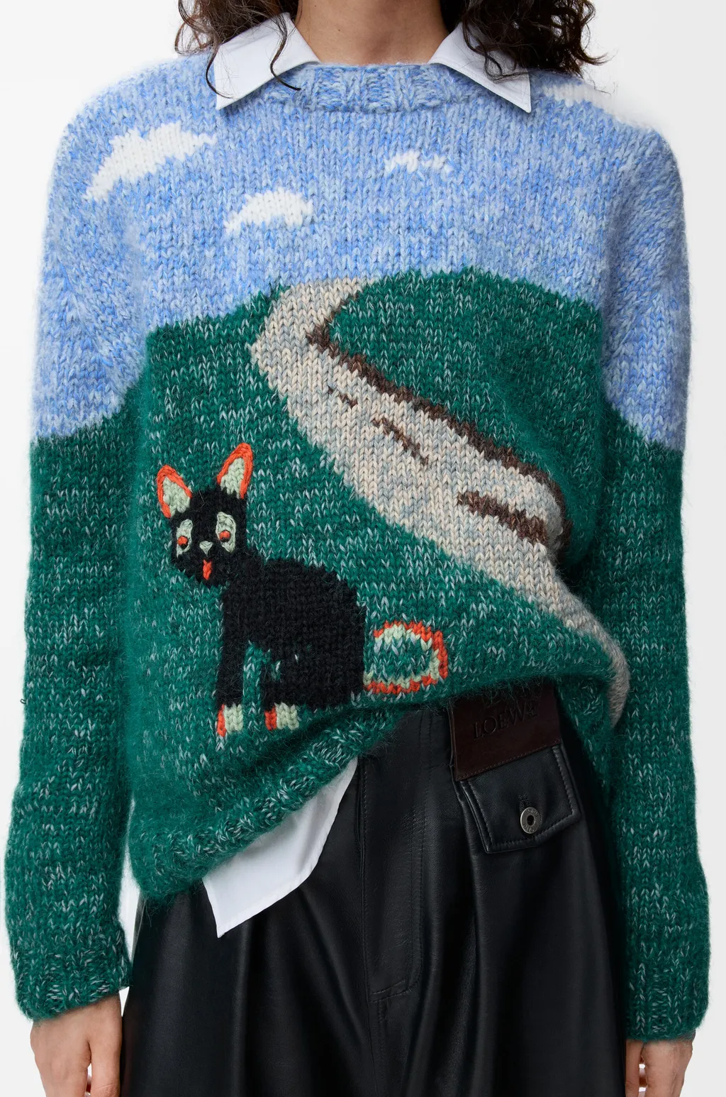 Sweater In Wool And Mohair
