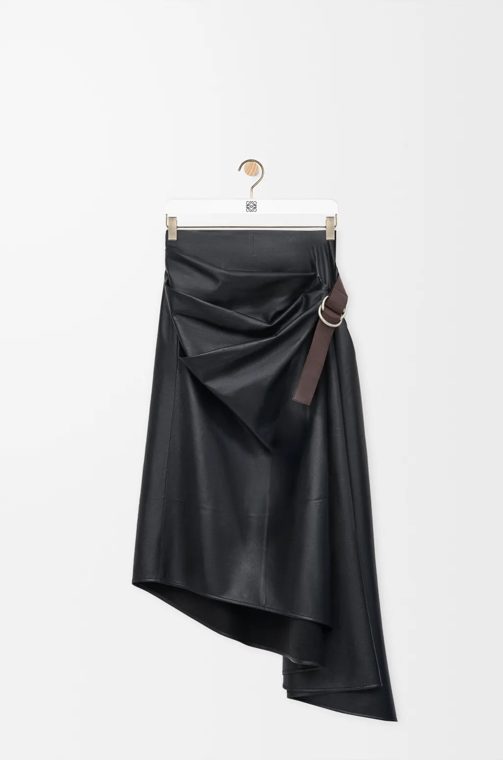 Belted Skirt In Nappa Lambskin