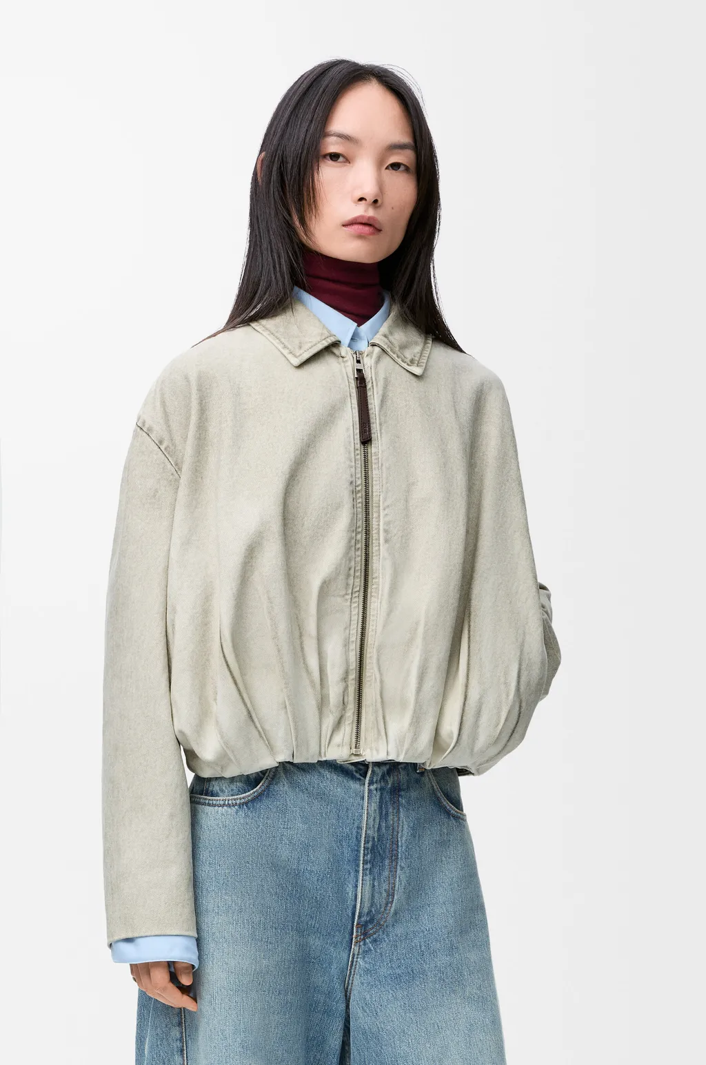 Draped Jacket In Cotton