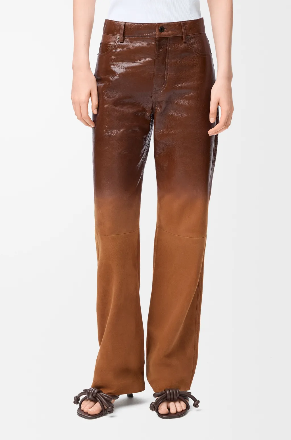 Trousers In Suede Lambskin