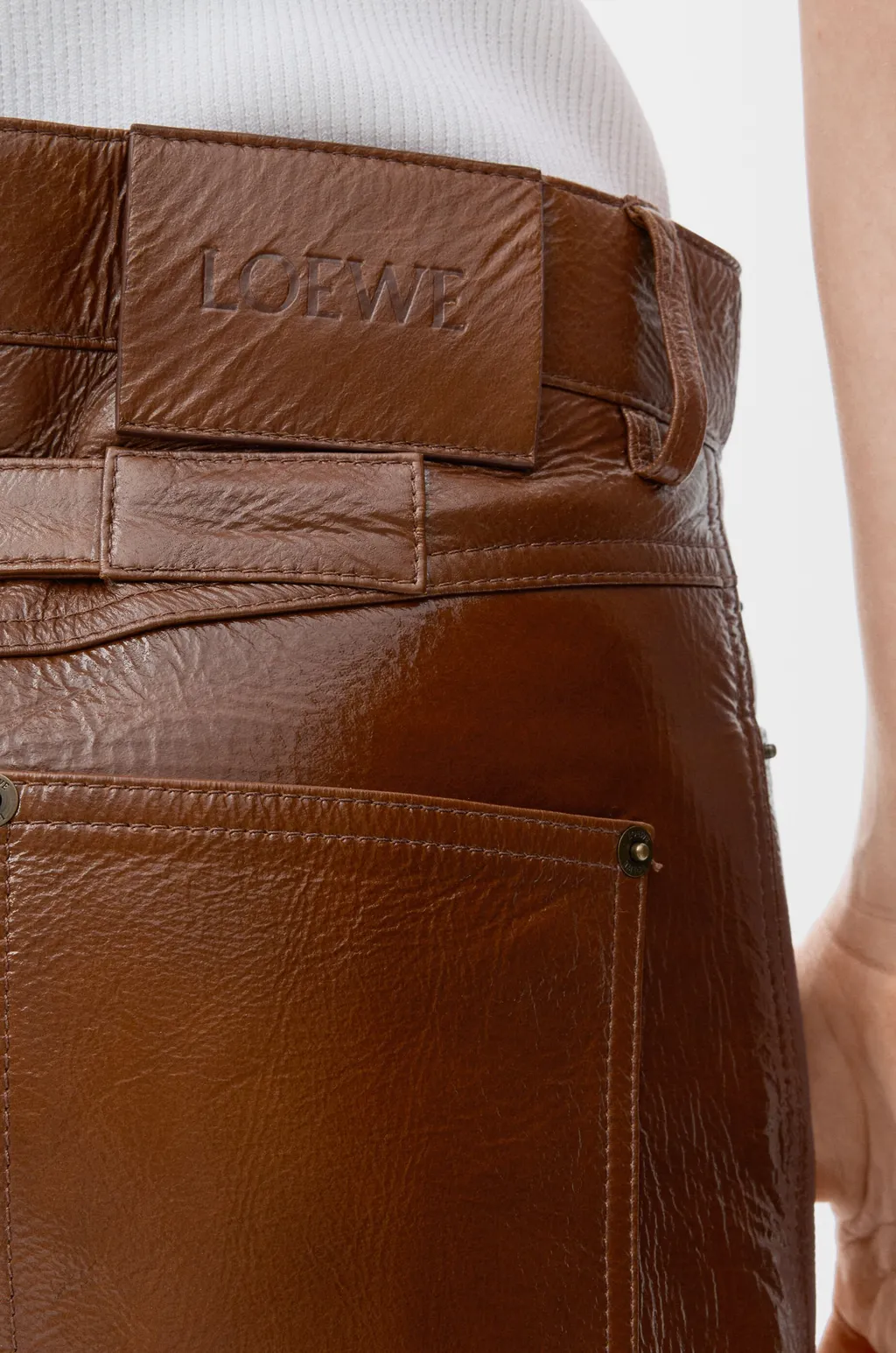 Trousers In Suede Lambskin