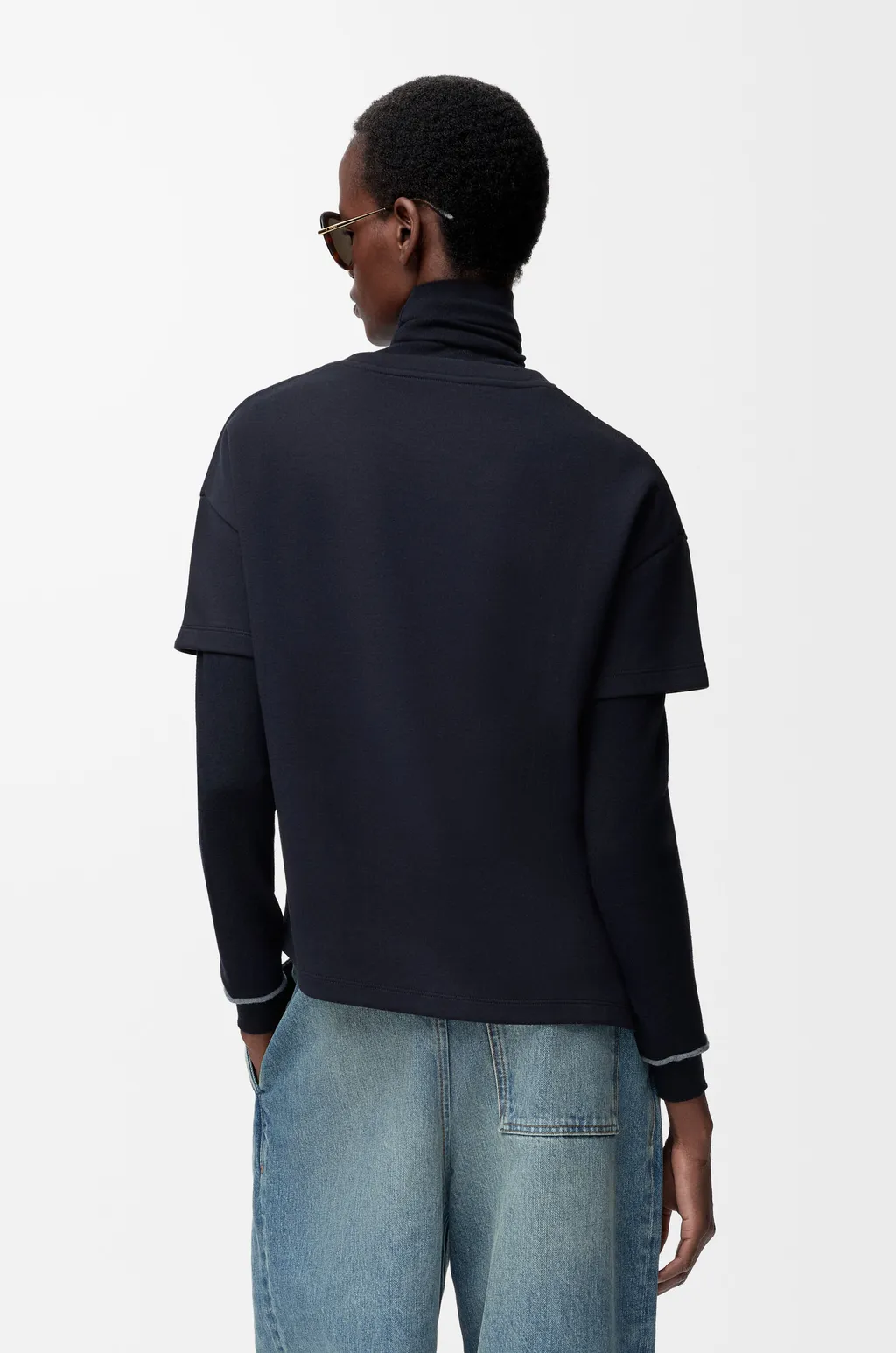 Asymmetric T-Shirt In Cotton Blend