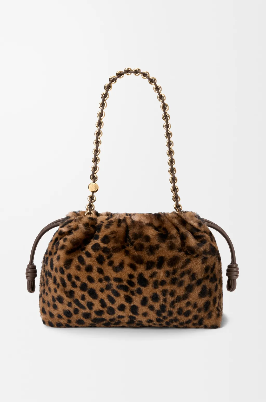 Medium Flamenco Purse In Printed Shearling