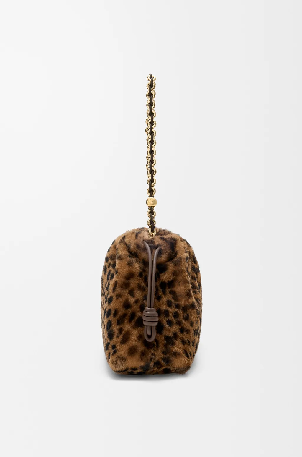 Medium Flamenco Purse In Printed Shearling