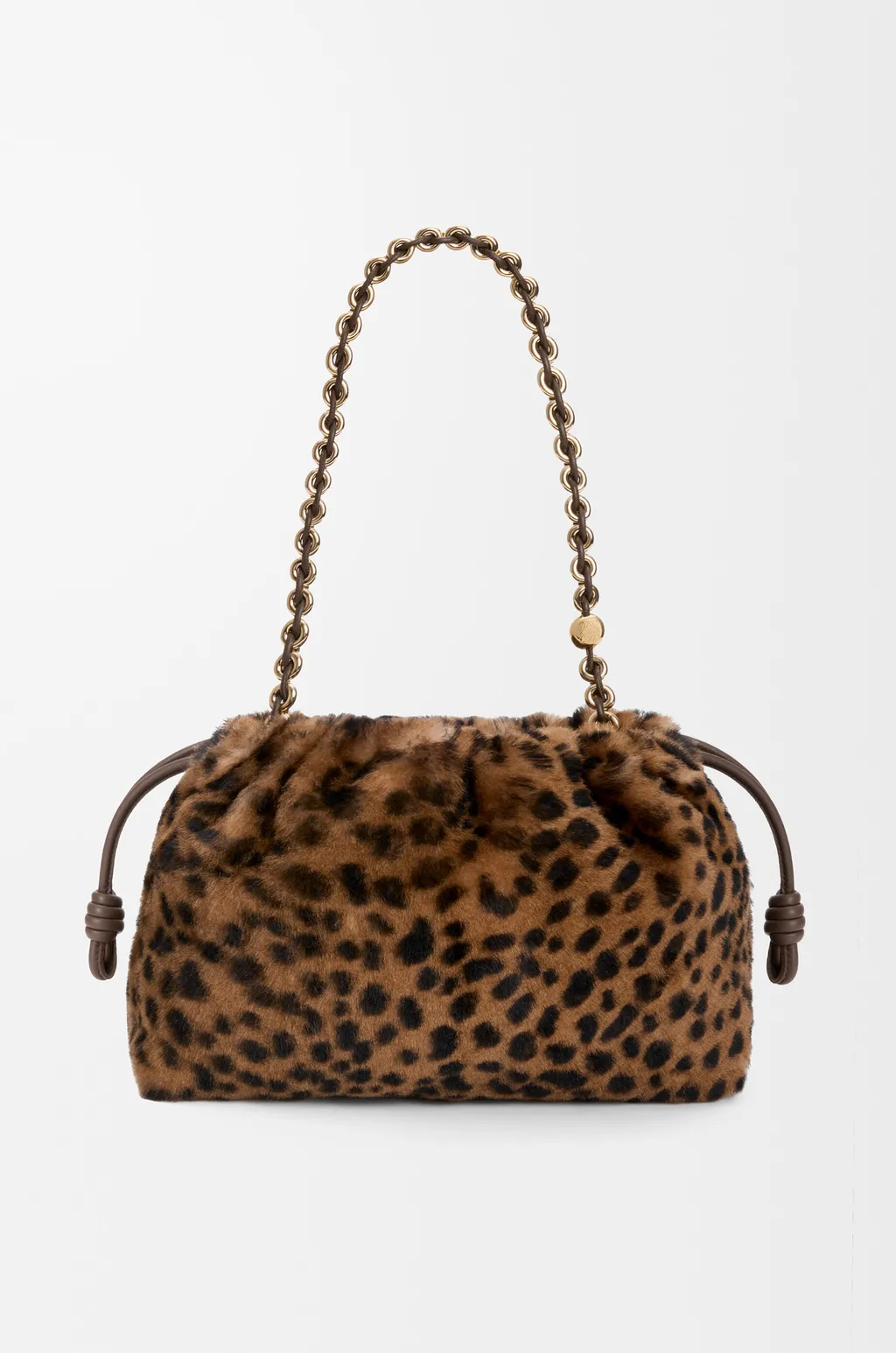Medium Flamenco Purse In Printed Shearling