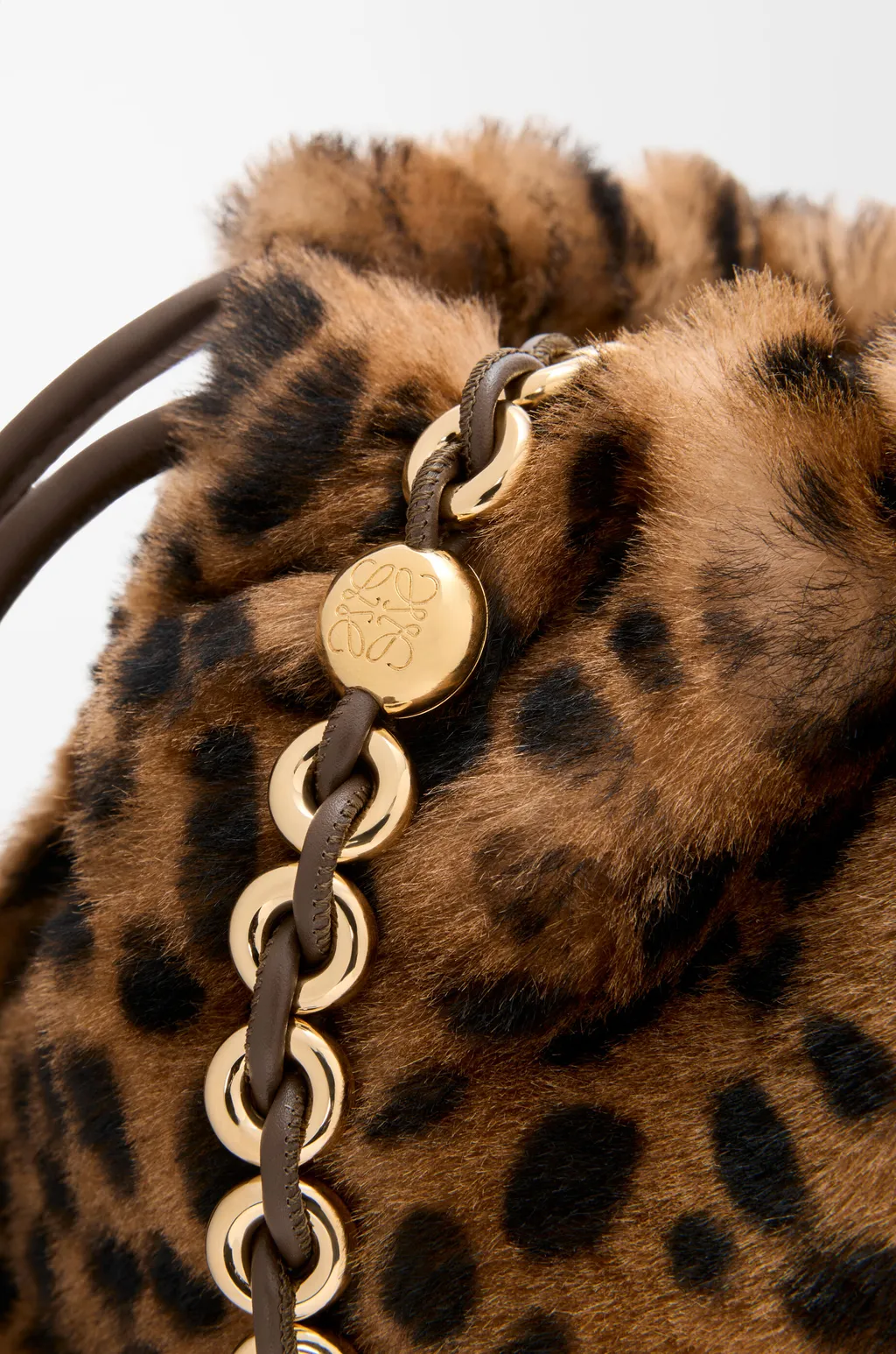 Medium Flamenco Purse In Printed Shearling