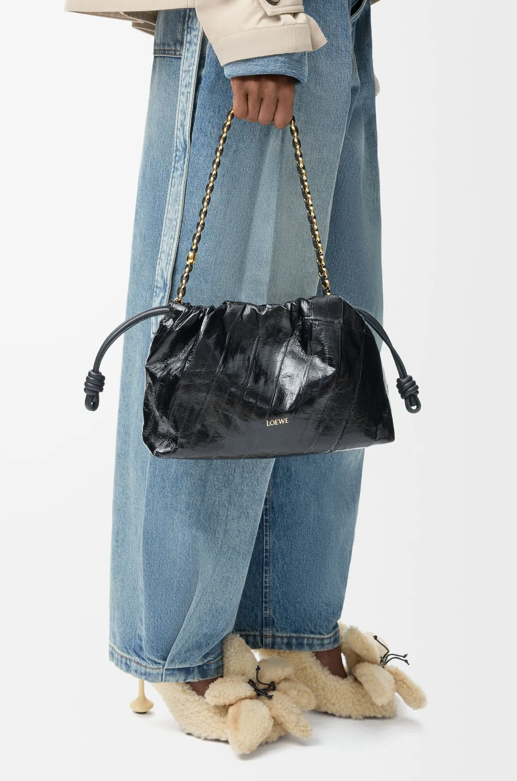 Medium Flamenco Purse In Hagfish