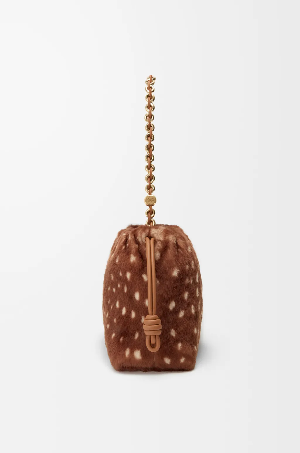 Medium Flamenco Purse In Printed Shearling