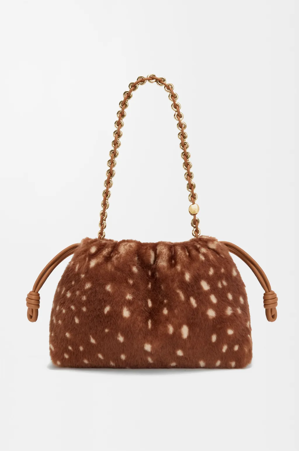 Medium Flamenco Purse In Printed Shearling