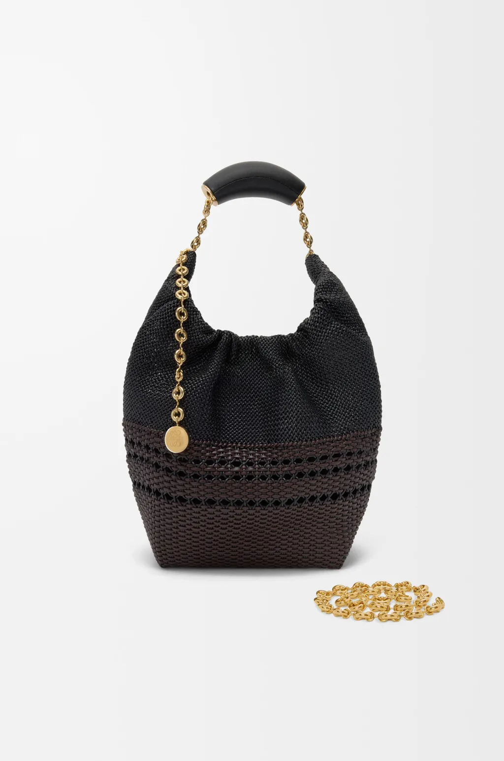 Small Squeeze Bag In Woven Nappa Calfskin