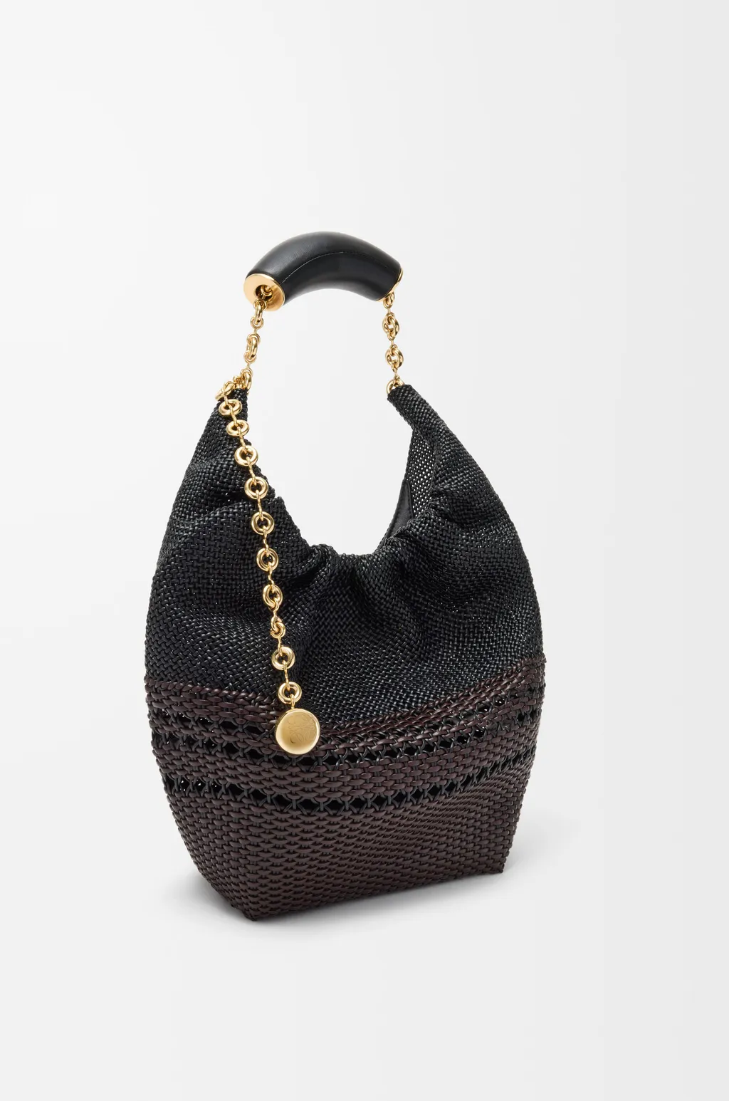 Small Squeeze Bag In Woven Nappa Calfskin