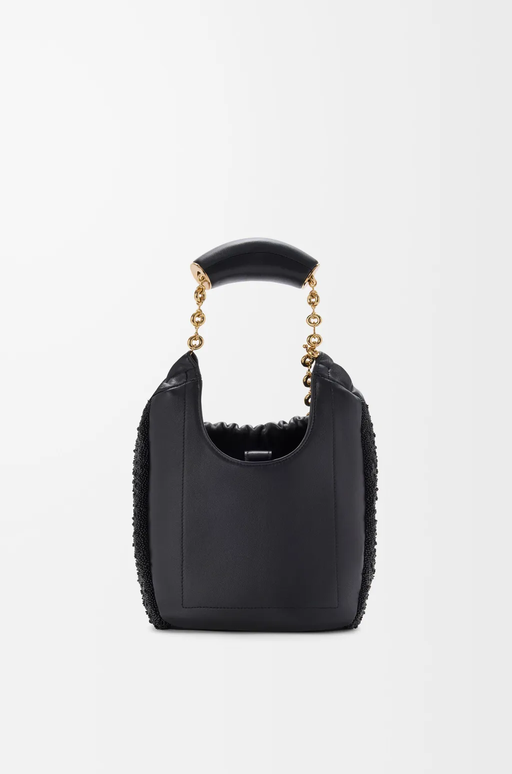 Mini Squeeze Bag In Beaded Leather