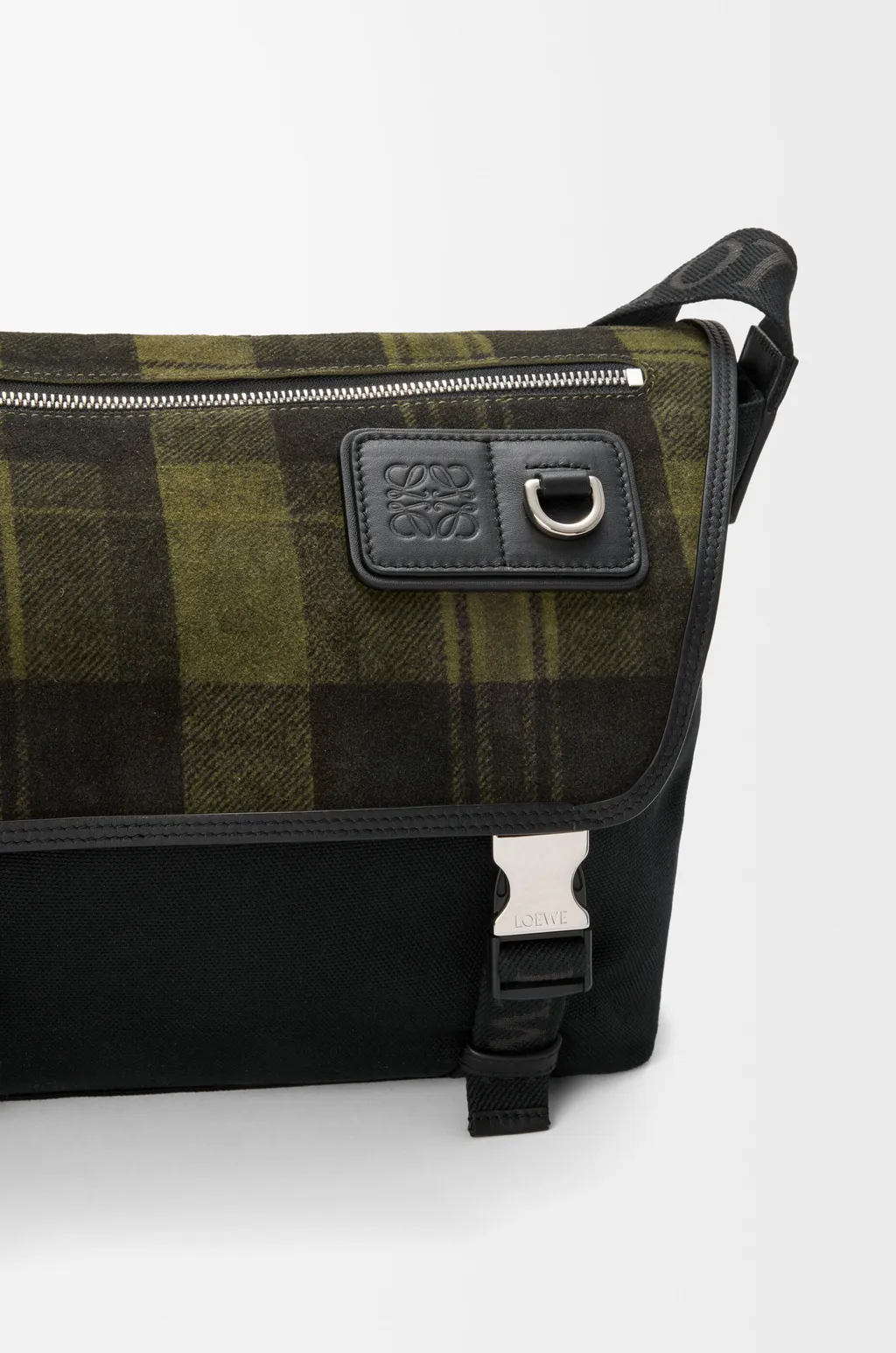 Medium Flex Messenger In Canvas And Brushed Suede