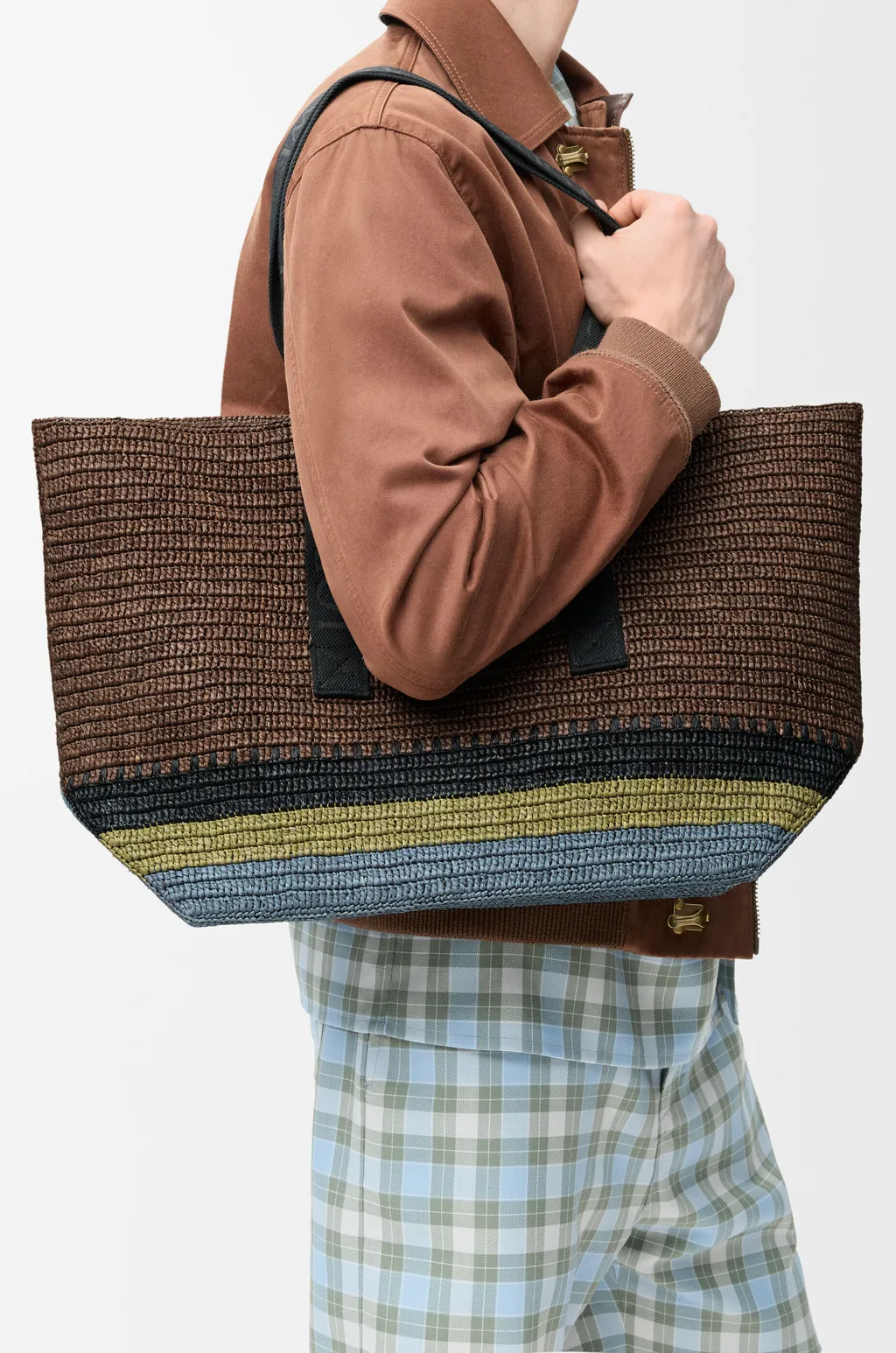 Fold Shopper In Raffia