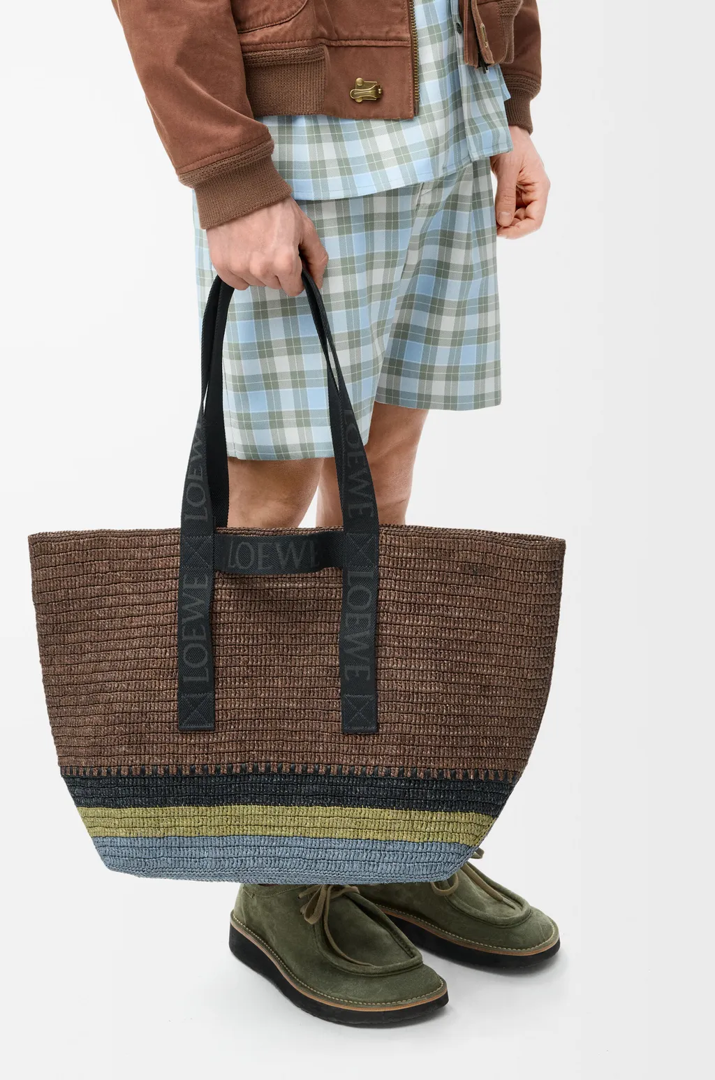 Fold Shopper In Raffia