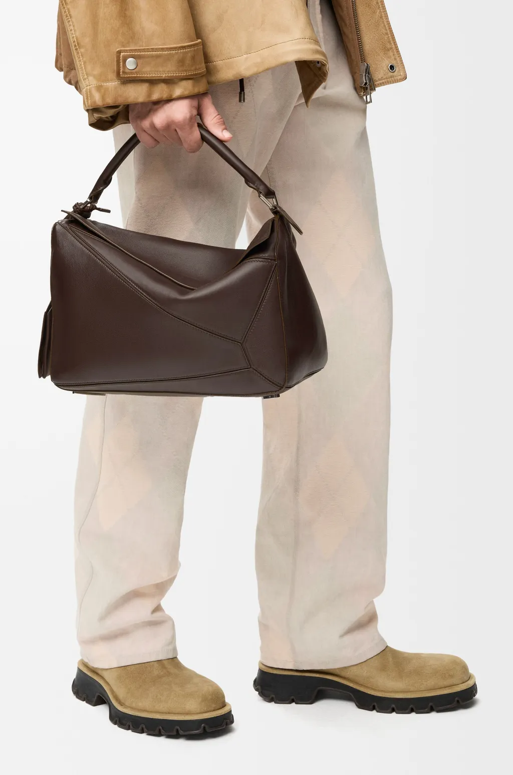 Large Featherlight Puzzle Bag In Nappa Lambskin