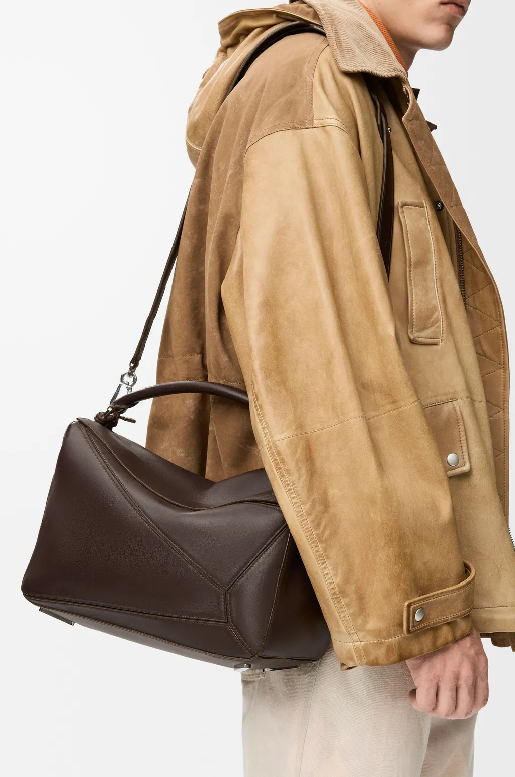 Large Featherlight Puzzle Bag In Nappa Lambskin
