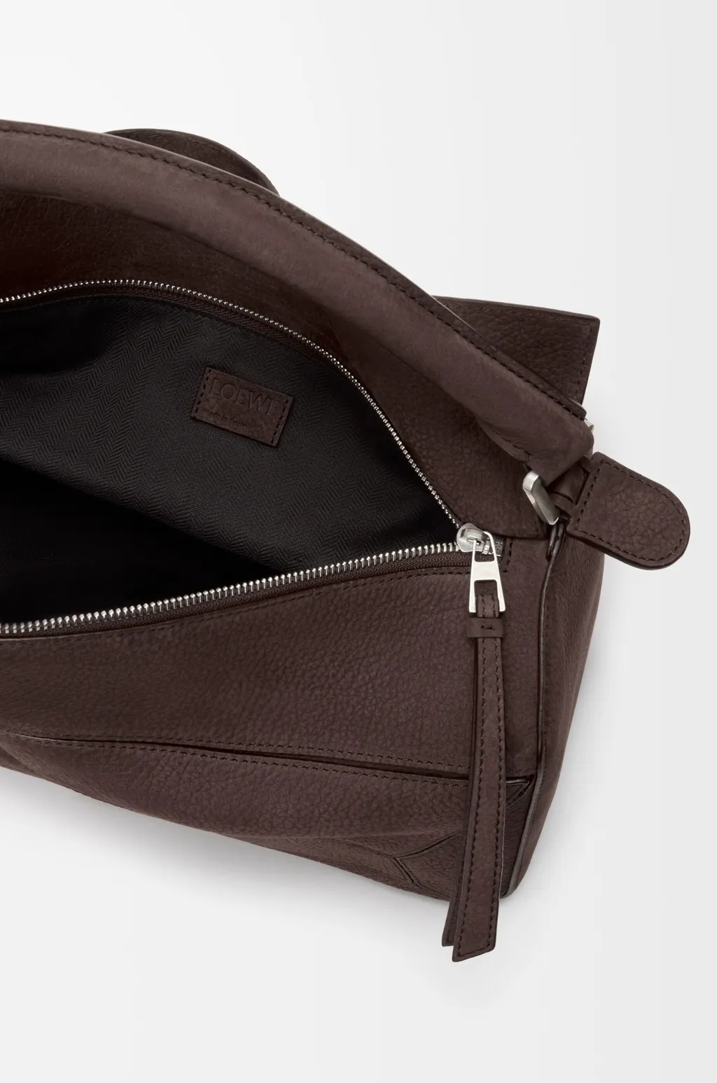 Large Puzzle Bag In Grained Nubuck