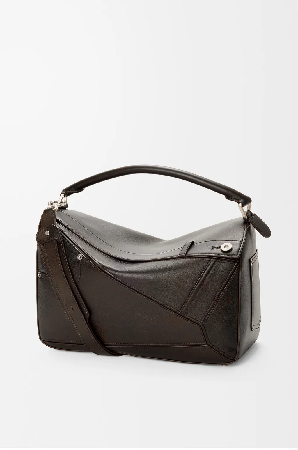 Panta Large Puzzle Bag In Shiny Calfskin
