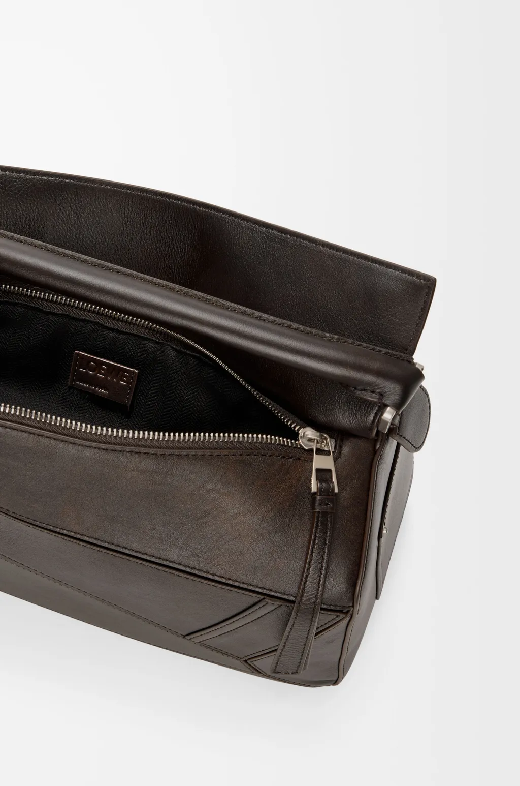 Panta Large Puzzle Bag In Shiny Calfskin