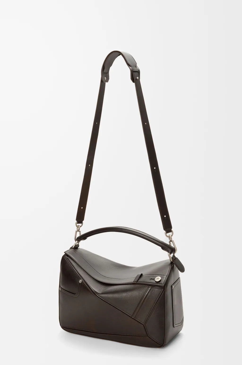 Panta Large Puzzle Bag In Shiny Calfskin