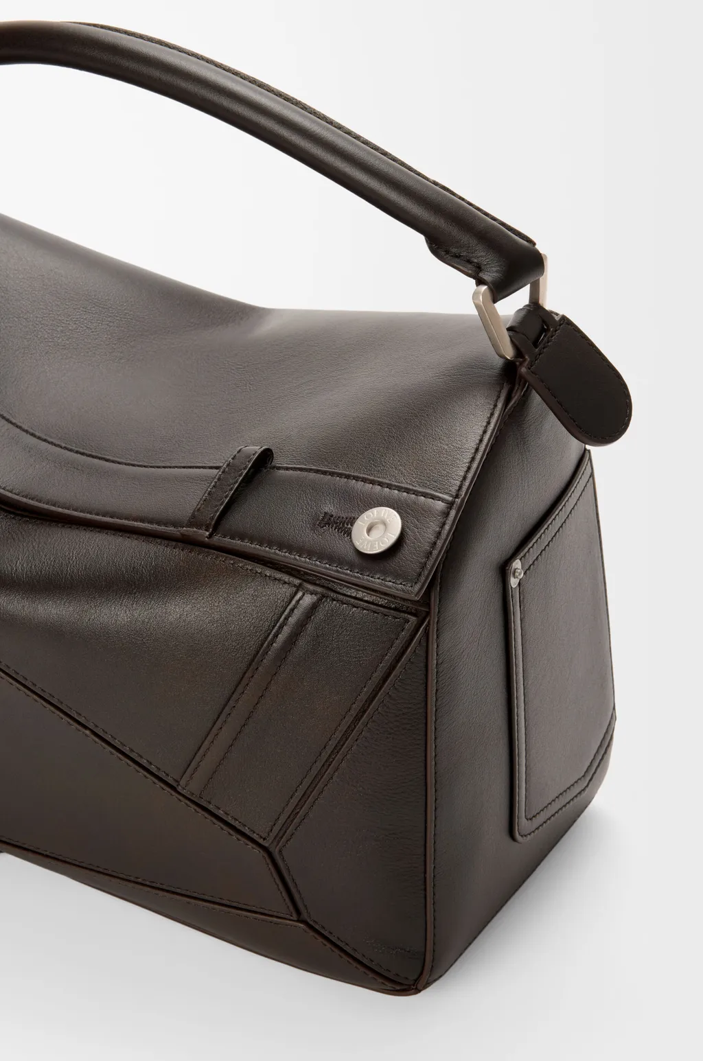 Panta Large Puzzle Bag In Shiny Calfskin